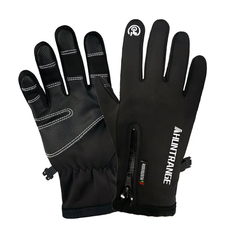 HUNTRANGE A022 Outdoor Waterproof Touch Screen Riding Keep Warm Gloves, Size: S(Black)