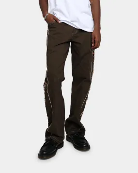 International Collective Bejewelled Cargo Pants Brown