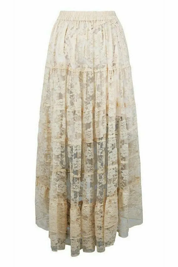 Ivory Lace Skirt