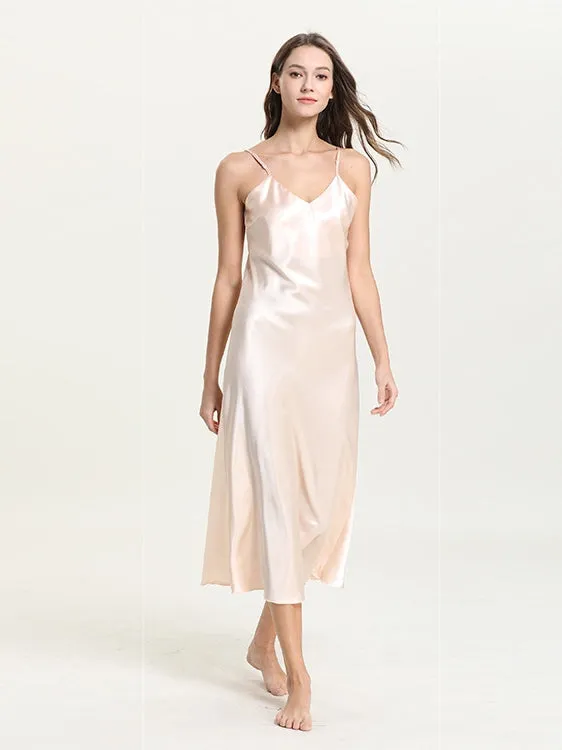 Ivory Satin Slip Dress