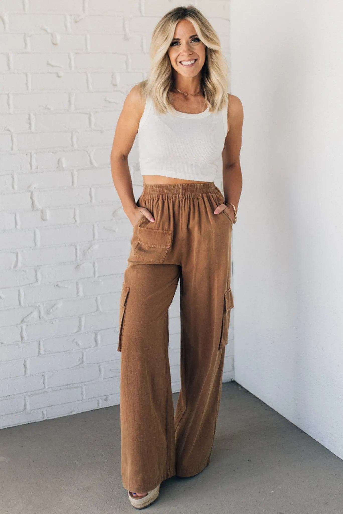 Ivy Wide Leg Cargo Pants