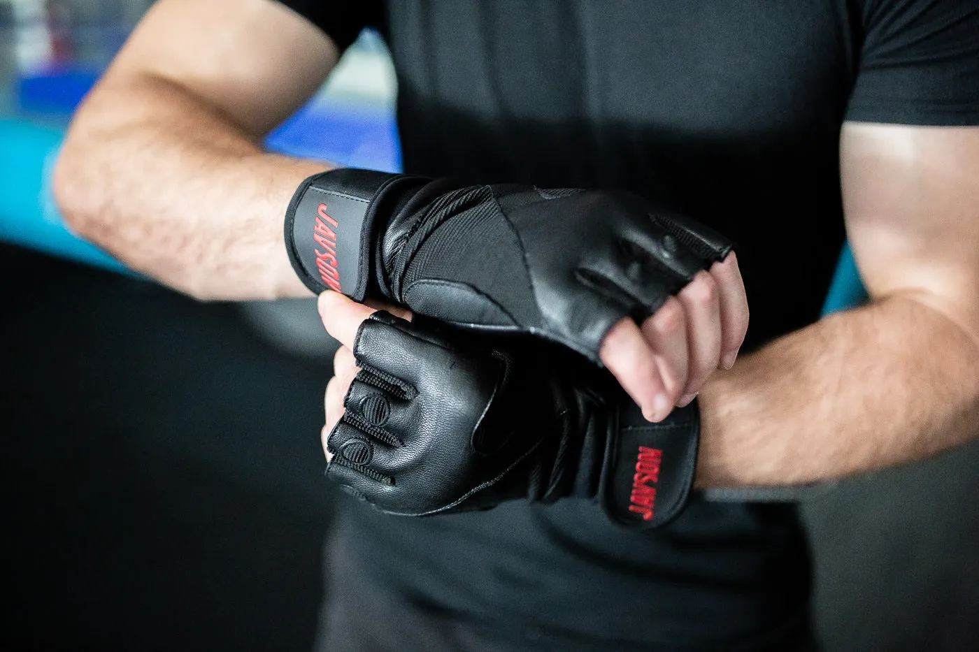 JAVSON LEATHER GYM GLOVES FOR FITNESS WORKOUT