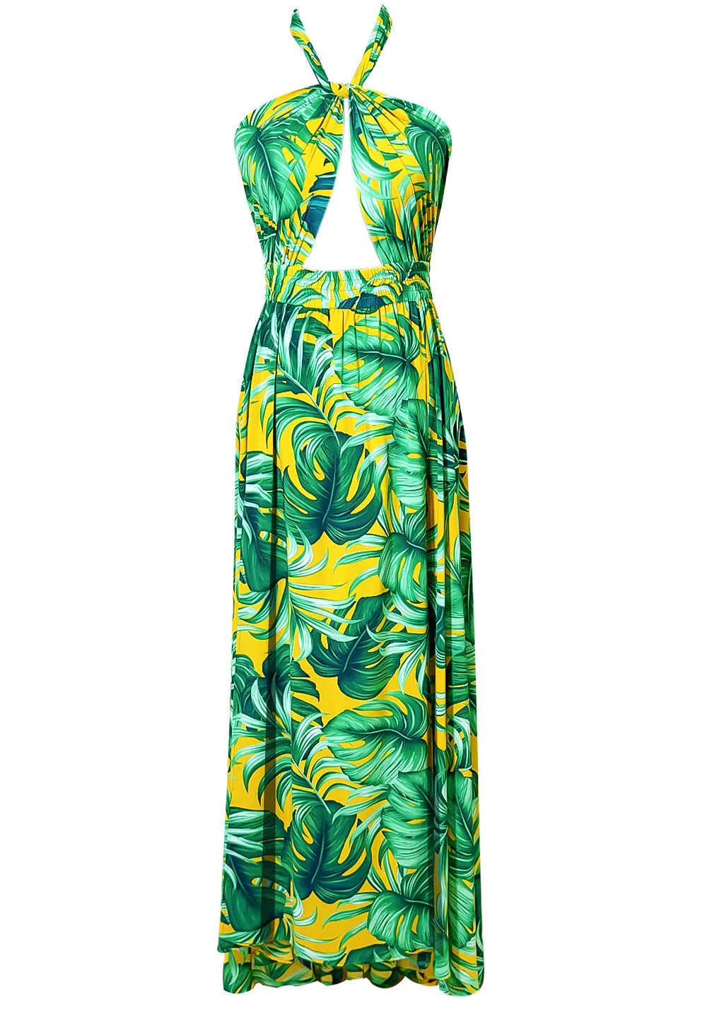 Jungle – Monstera Yellow Vera Dress