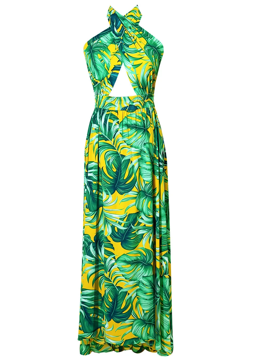 Jungle – Monstera Yellow Vera Dress