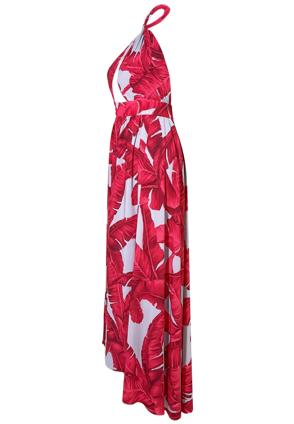 Jungle – Red / Grey Palm Vera Dress