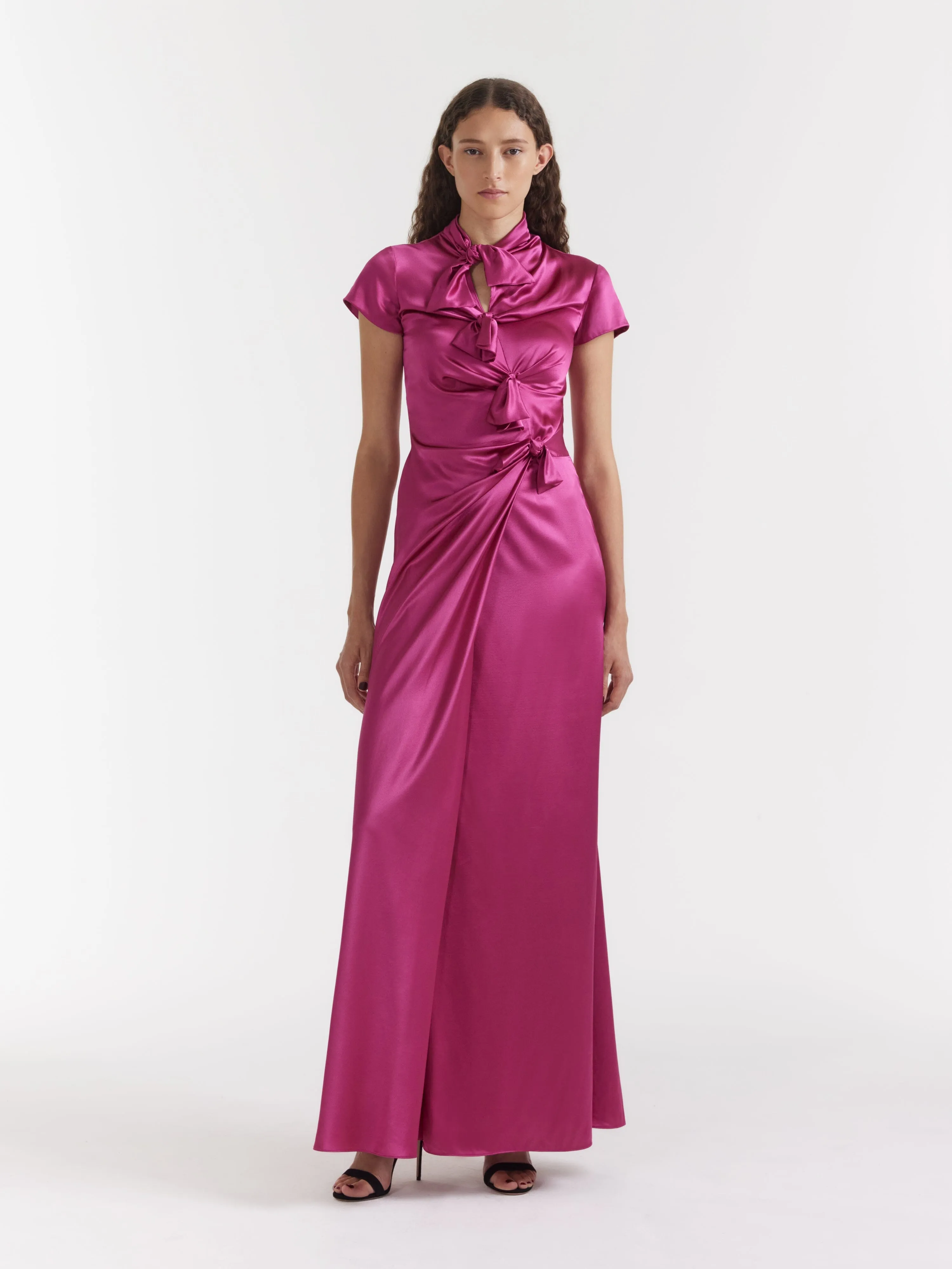 Kelly Long Dress in Pink Flambé