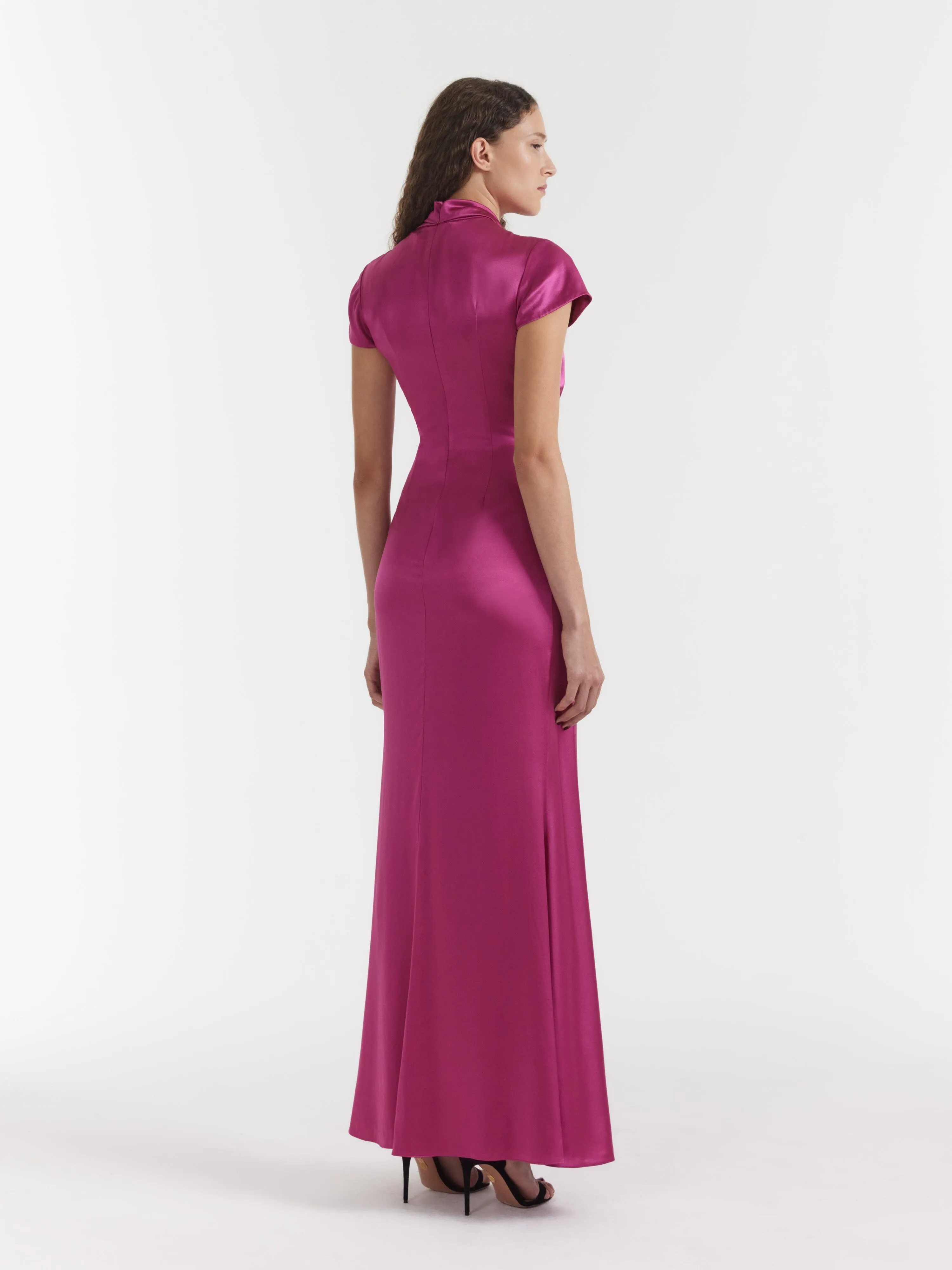 Kelly Long Dress in Pink Flambé