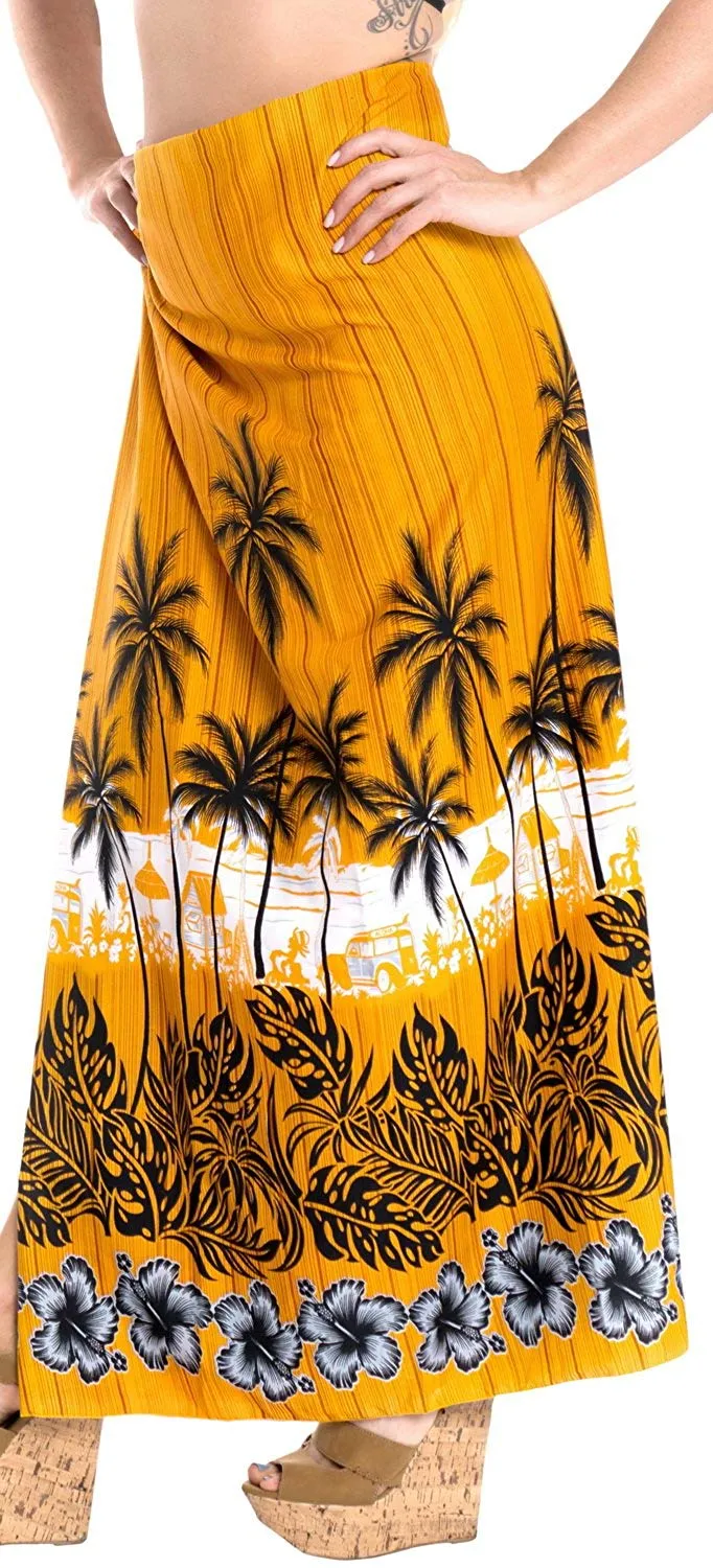 LA LEELA Women Beachwear Sarong Bikini Cover up Wrap Bathing Suit 16 Plus Size