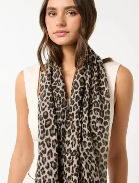 Leo Leopard Print Scarf