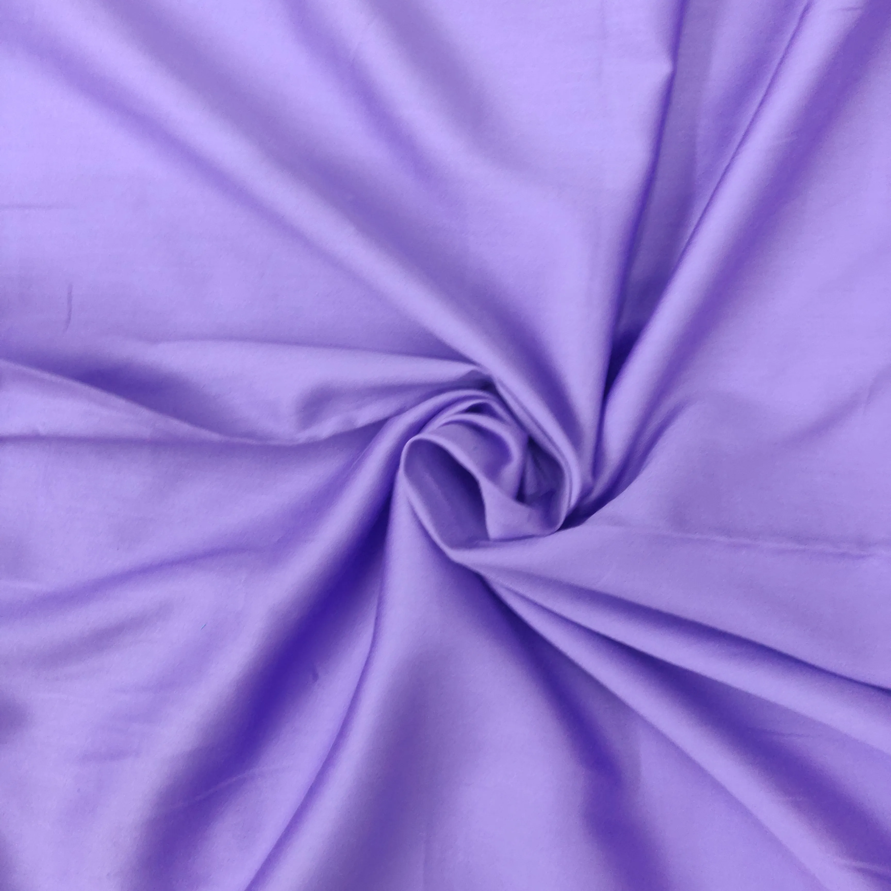 Light Purple Solid Cotton Satin Fabric