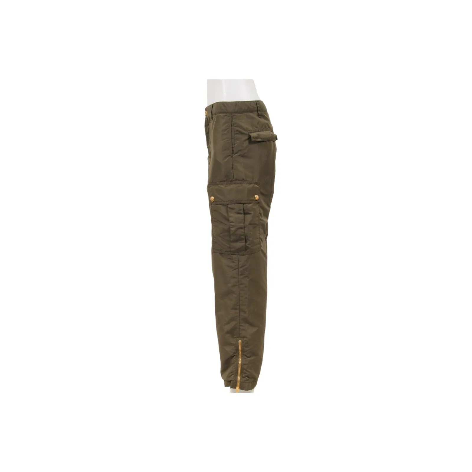 Lightweight Nylon Cargo Pants Olive Green