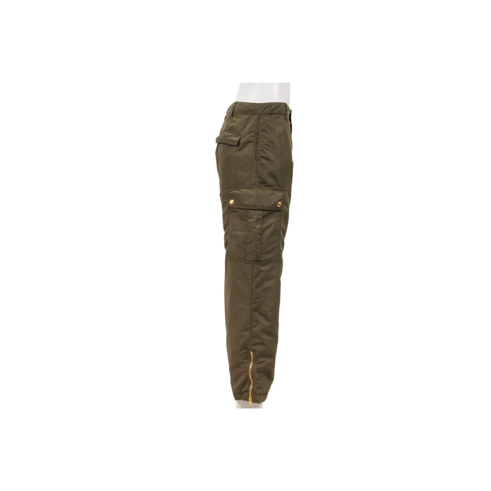 Lightweight Nylon Cargo Pants Olive Green