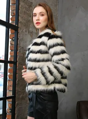 Like Fur Coat Long Sleeve Short Fur For Women