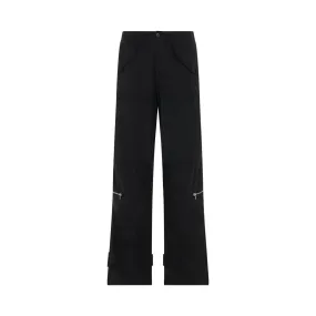 Logo Light Cargo Pants in Black