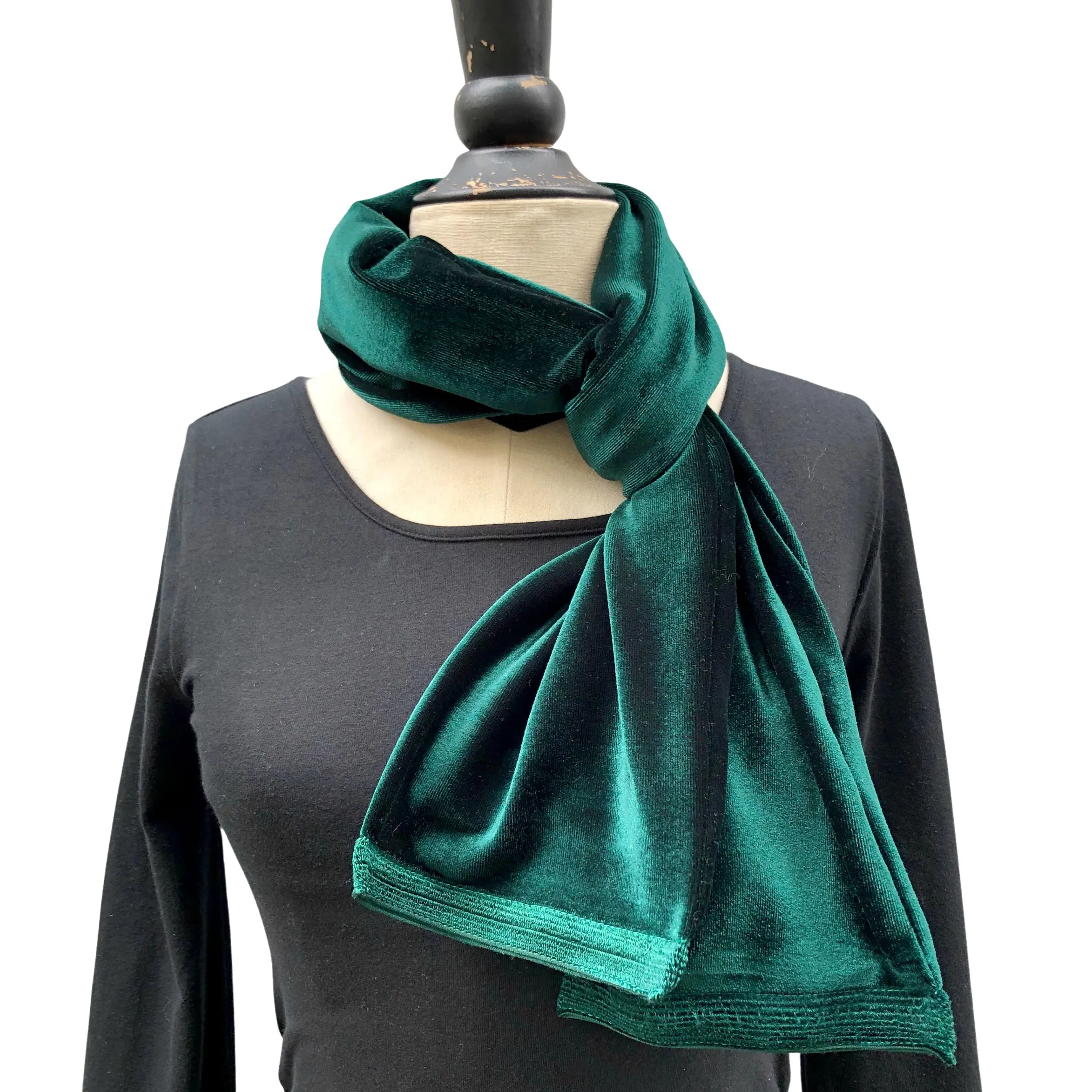 Long Lush Velvet Scarf | Boston Millinery