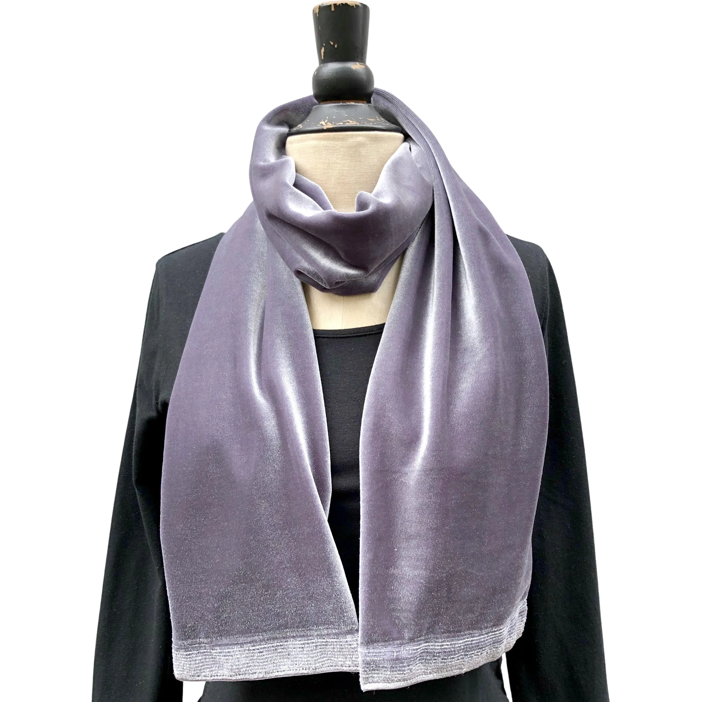 Long Lush Velvet Scarf | Boston Millinery