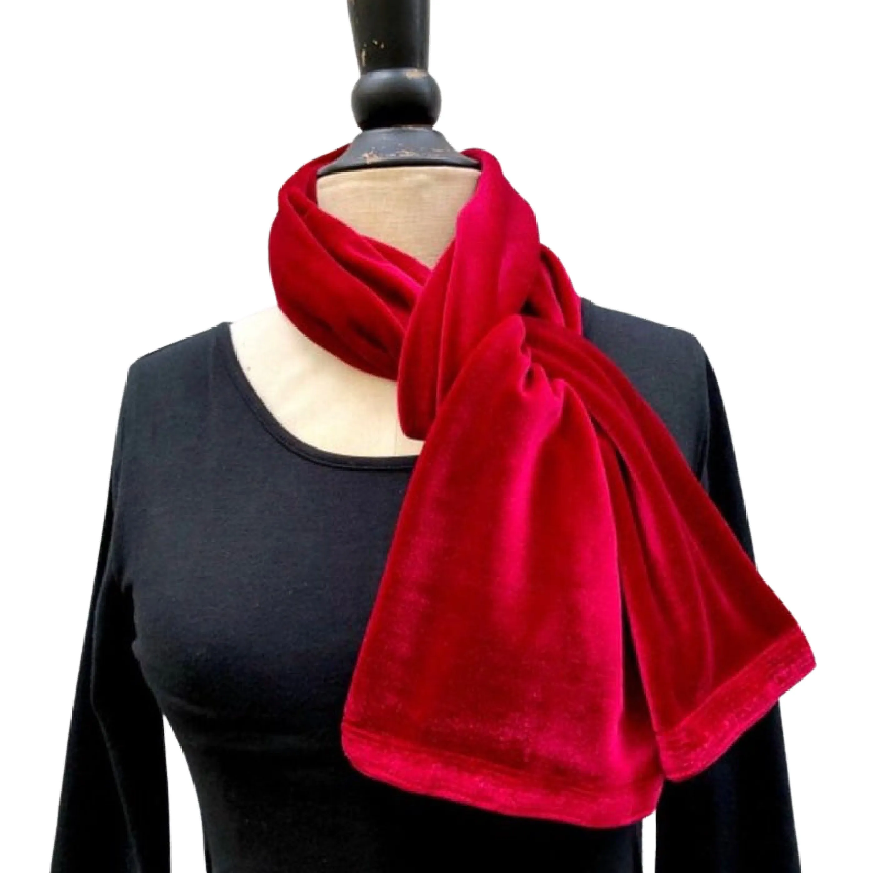 Long Lush Velvet Scarf | Boston Millinery