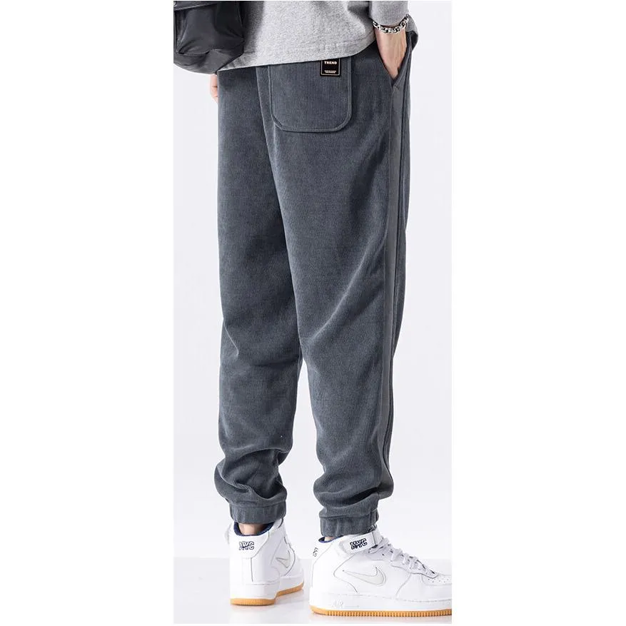 Loose Fit Elasticity Elastic Waist Tapered Pants