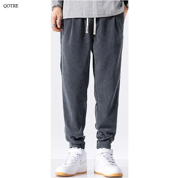 Loose Fit Elasticity Elastic Waist Tapered Pants