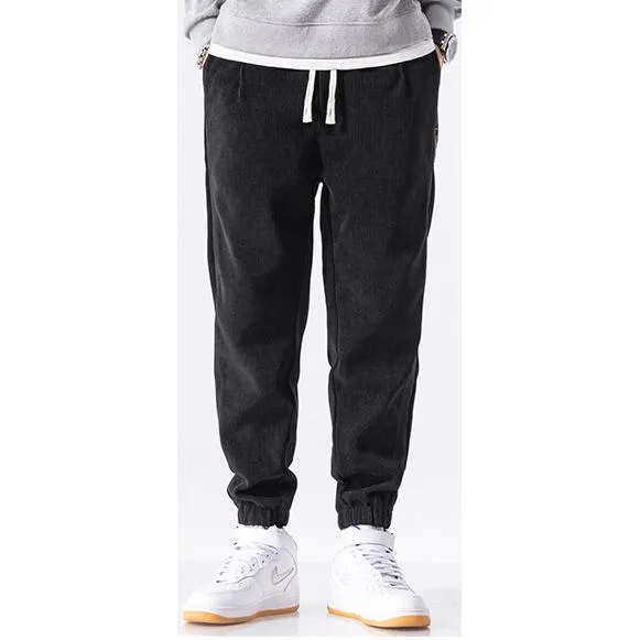 Loose Fit Elasticity Elastic Waist Tapered Pants