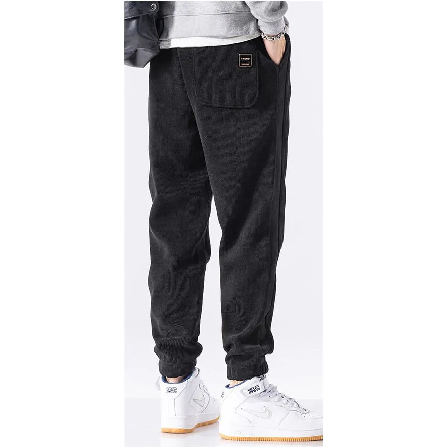 Loose Fit Elasticity Elastic Waist Tapered Pants