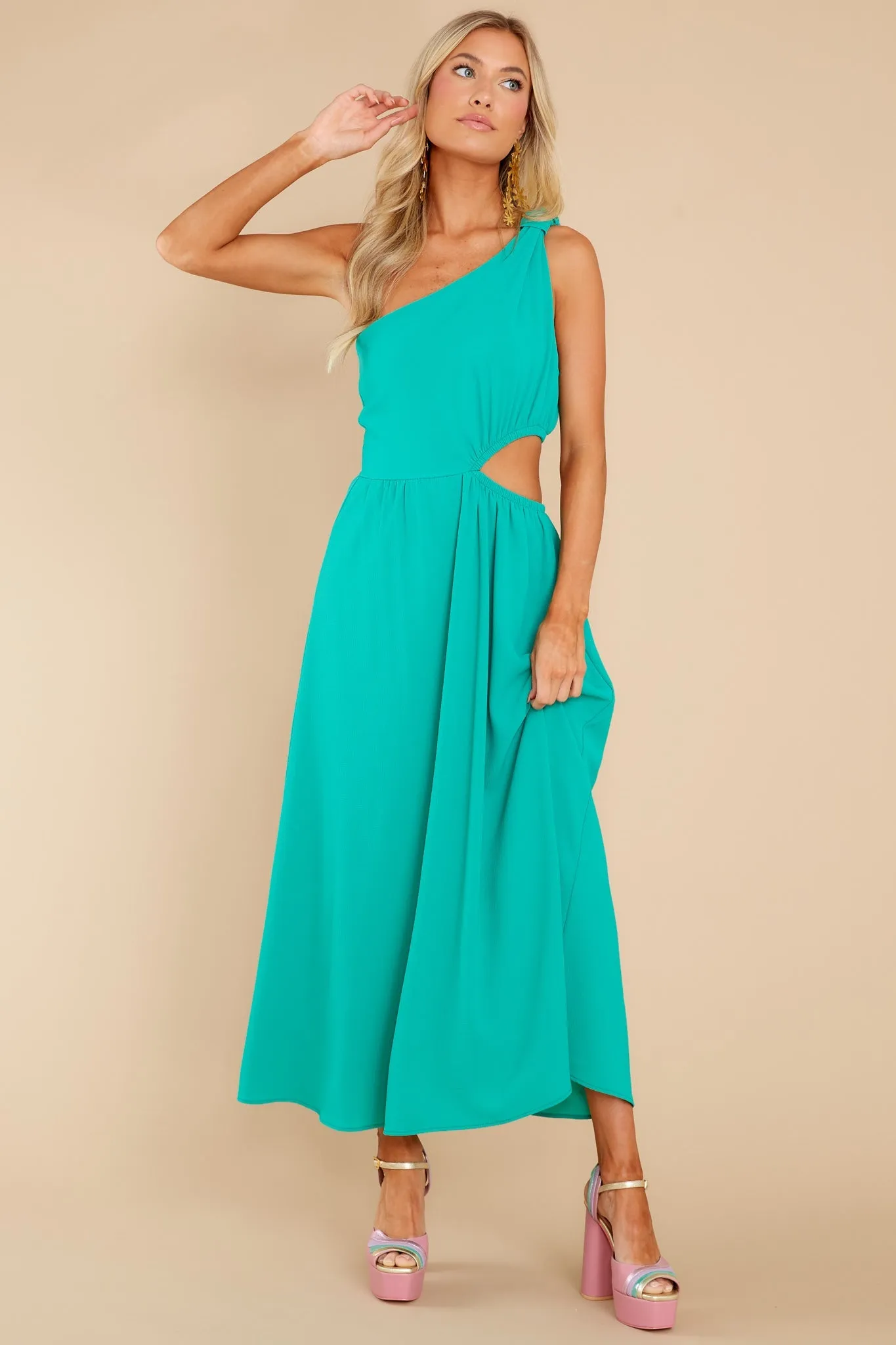 Lovely Dances Turquoise Maxi Dress