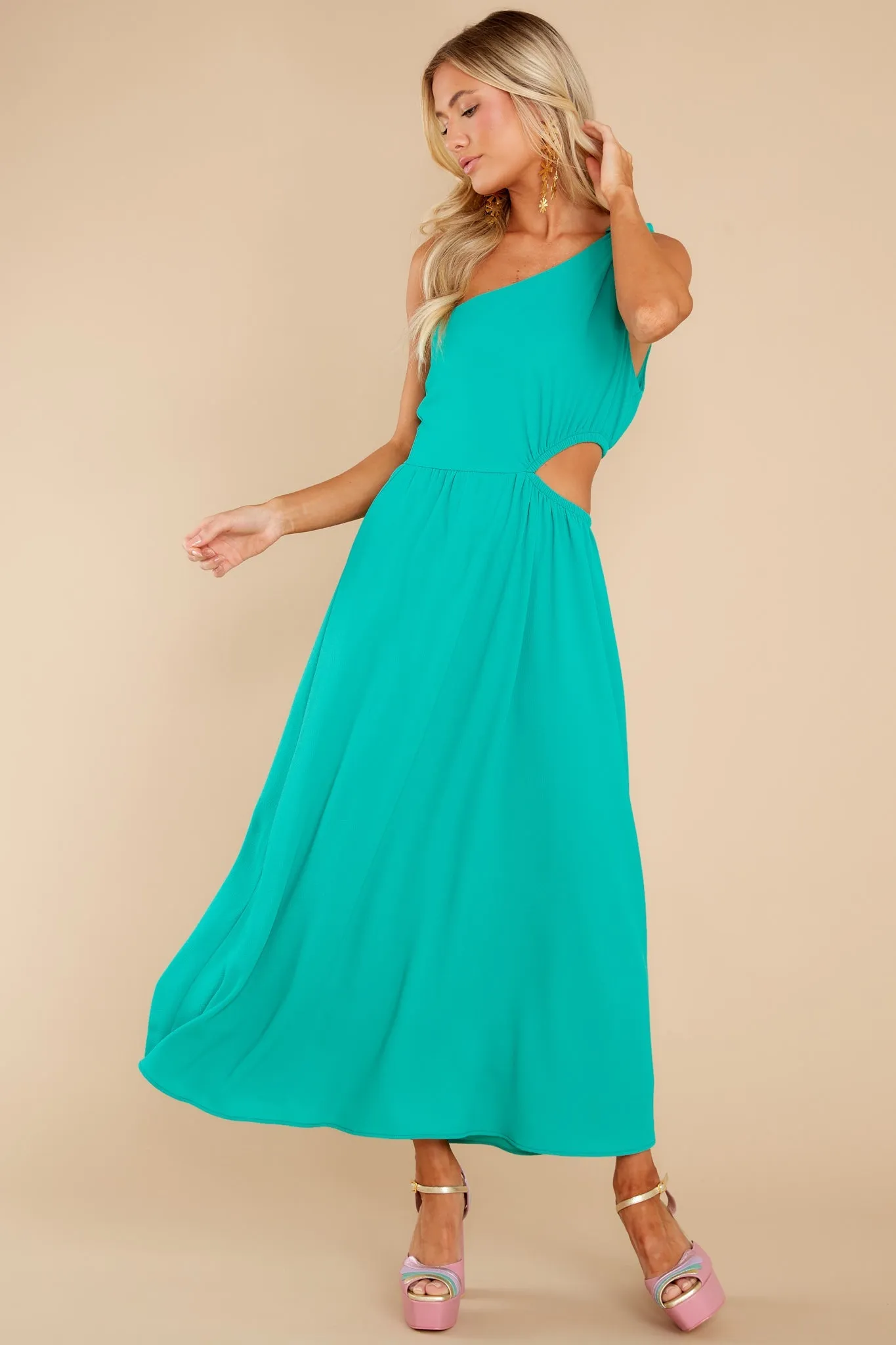 Lovely Dances Turquoise Maxi Dress