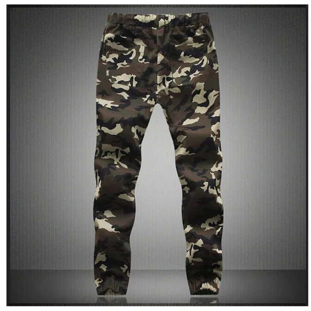 M-5X 2017 Mens Jogger Autumn Pencil Harem Pants Men Camouflage Military Pants Loose Comfortable Cargo Trousers Camo Joggers