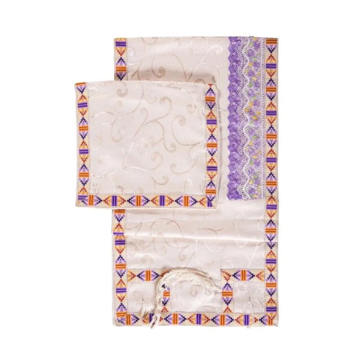 Majestic Elegant Tallit Prayer Shawl set with matching bag