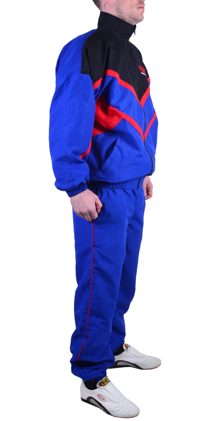 MAR-443 | Blue, Black & Red Judo Vintage Styled Tracksuit