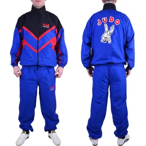 MAR-443 | Blue, Black & Red Judo Vintage Styled Tracksuit