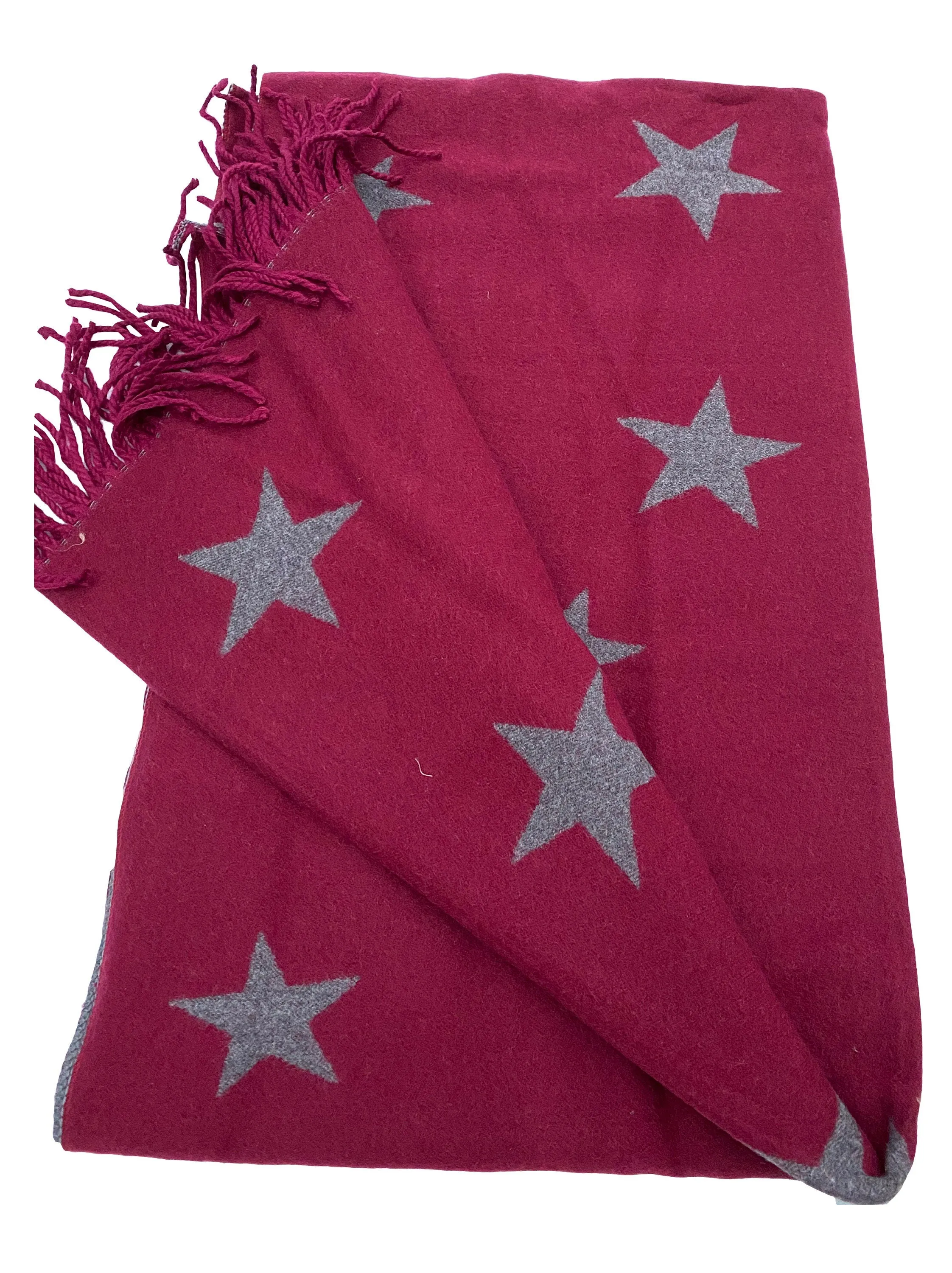 MAROON STARS PRINT scarf cashmere scarf reversible trendy super soft and warm winter shawl unisex trending scarf Xmas gift for him and her