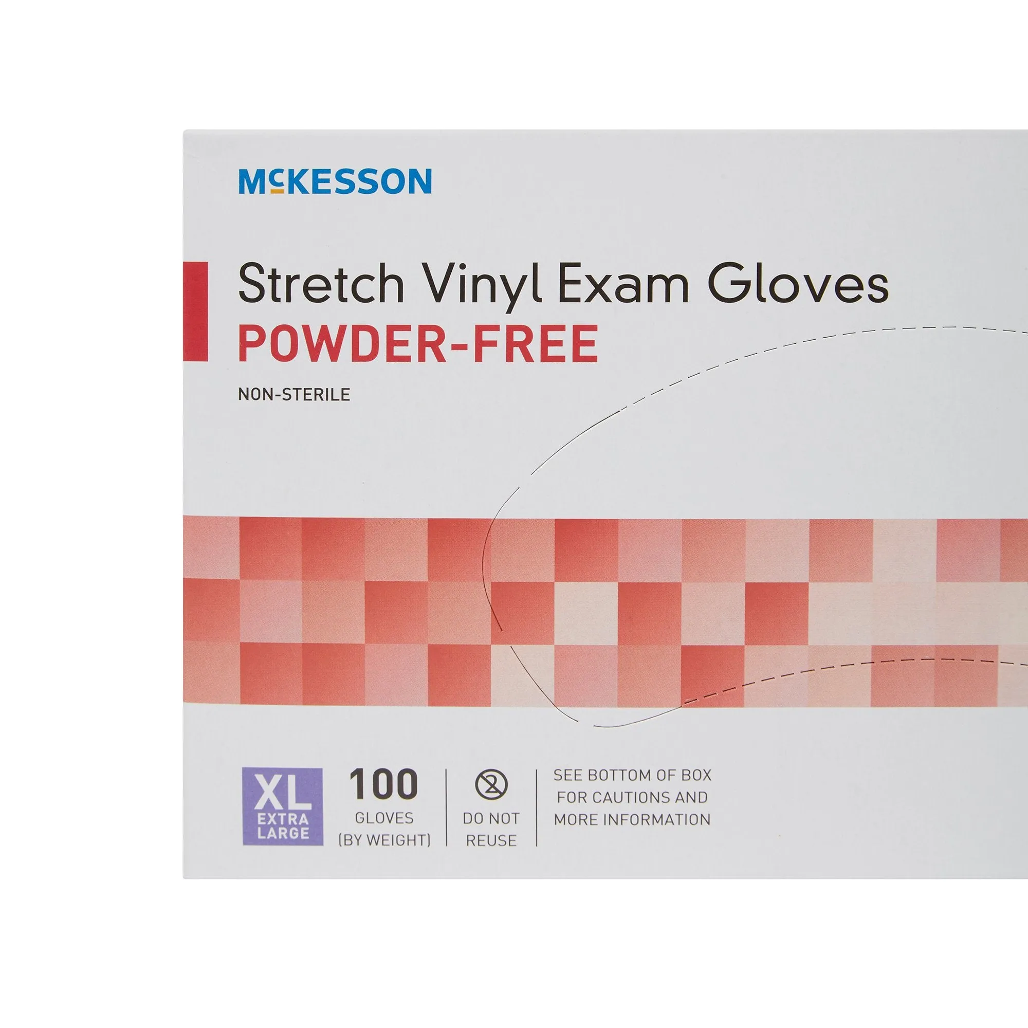 McKesson Stretch Vinyl Powder Free Exam Glove, Extra Large, Ivory