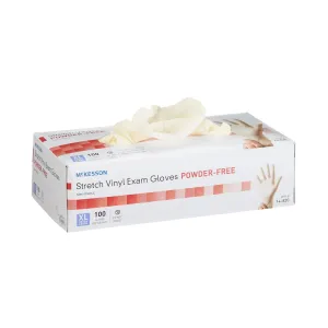 McKesson Stretch Vinyl Powder Free Exam Glove, Extra Large, Ivory