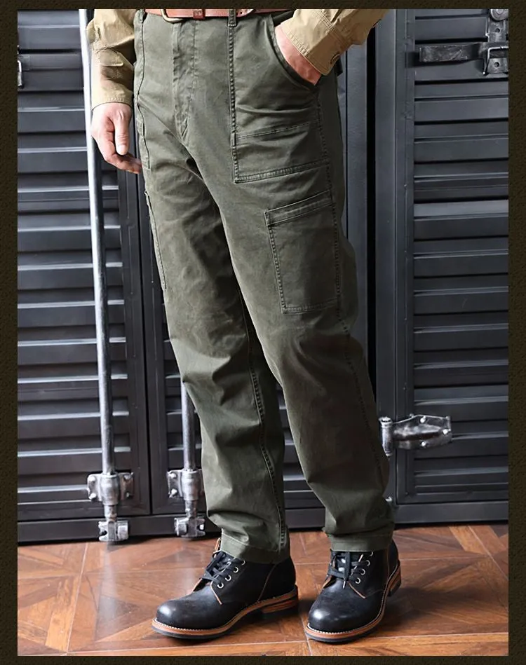 Men's Cargo Pants Straight Slim Fit