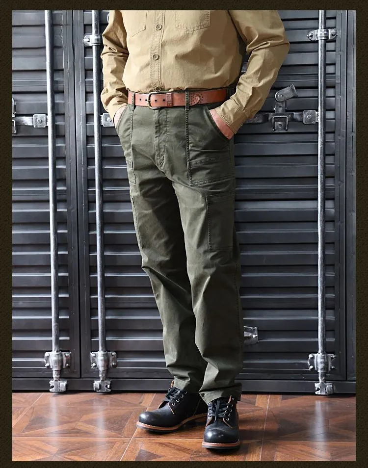 Men's Cargo Pants Straight Slim Fit