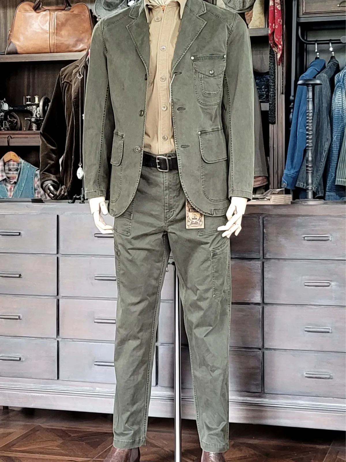 Men's Cargo Pants Straight Slim Fit