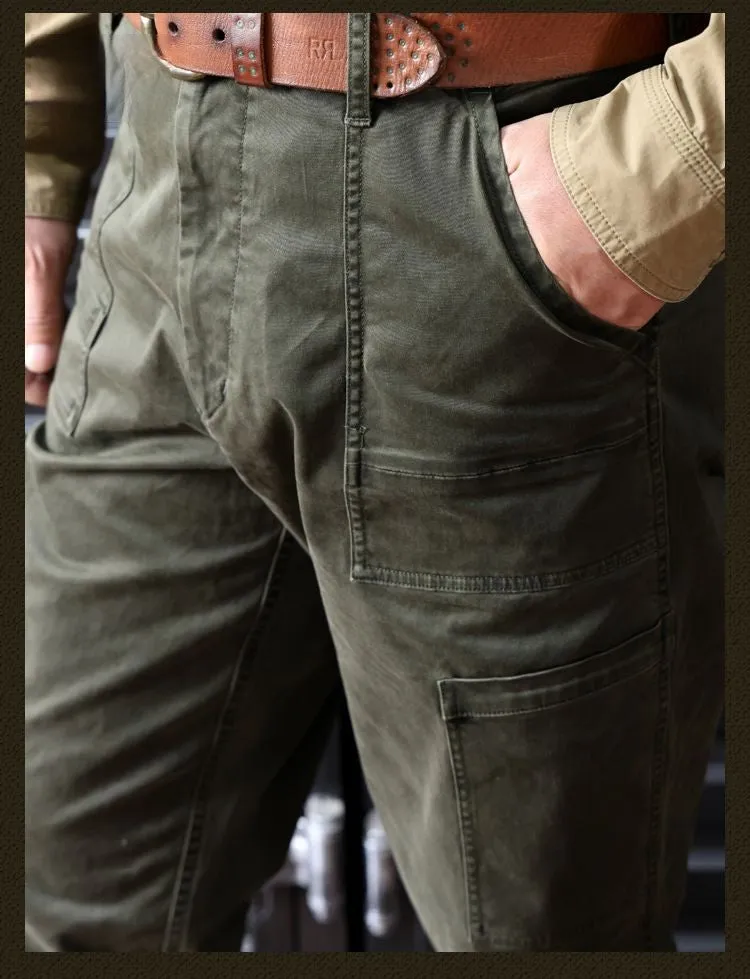 Men's Cargo Pants Straight Slim Fit