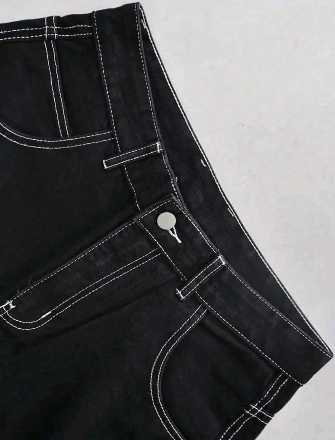 Men's cargo pocket denim jeans