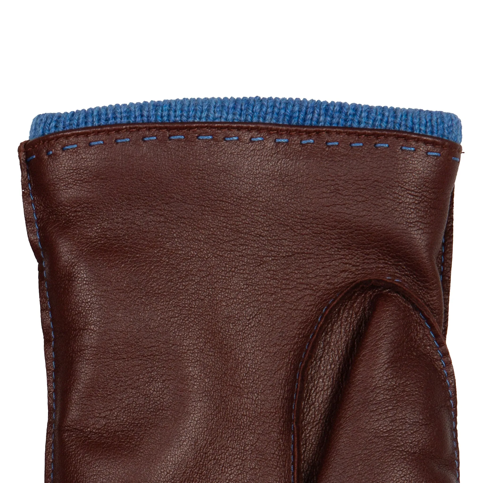 Men’s Heritage Three-Point Cashmere-Lined Leather Gloves with Colour Contrast Details