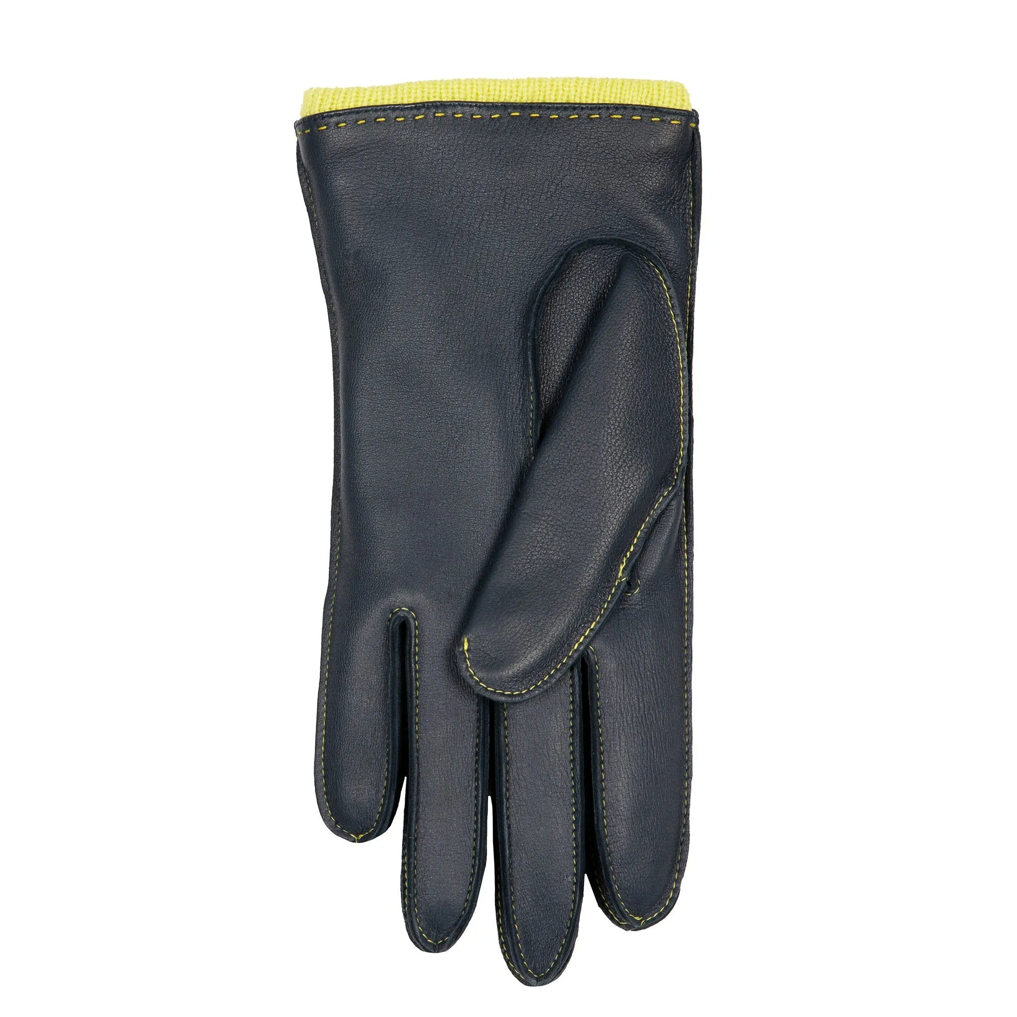 Men’s Heritage Three-Point Cashmere-Lined Leather Gloves with Colour Contrast Details