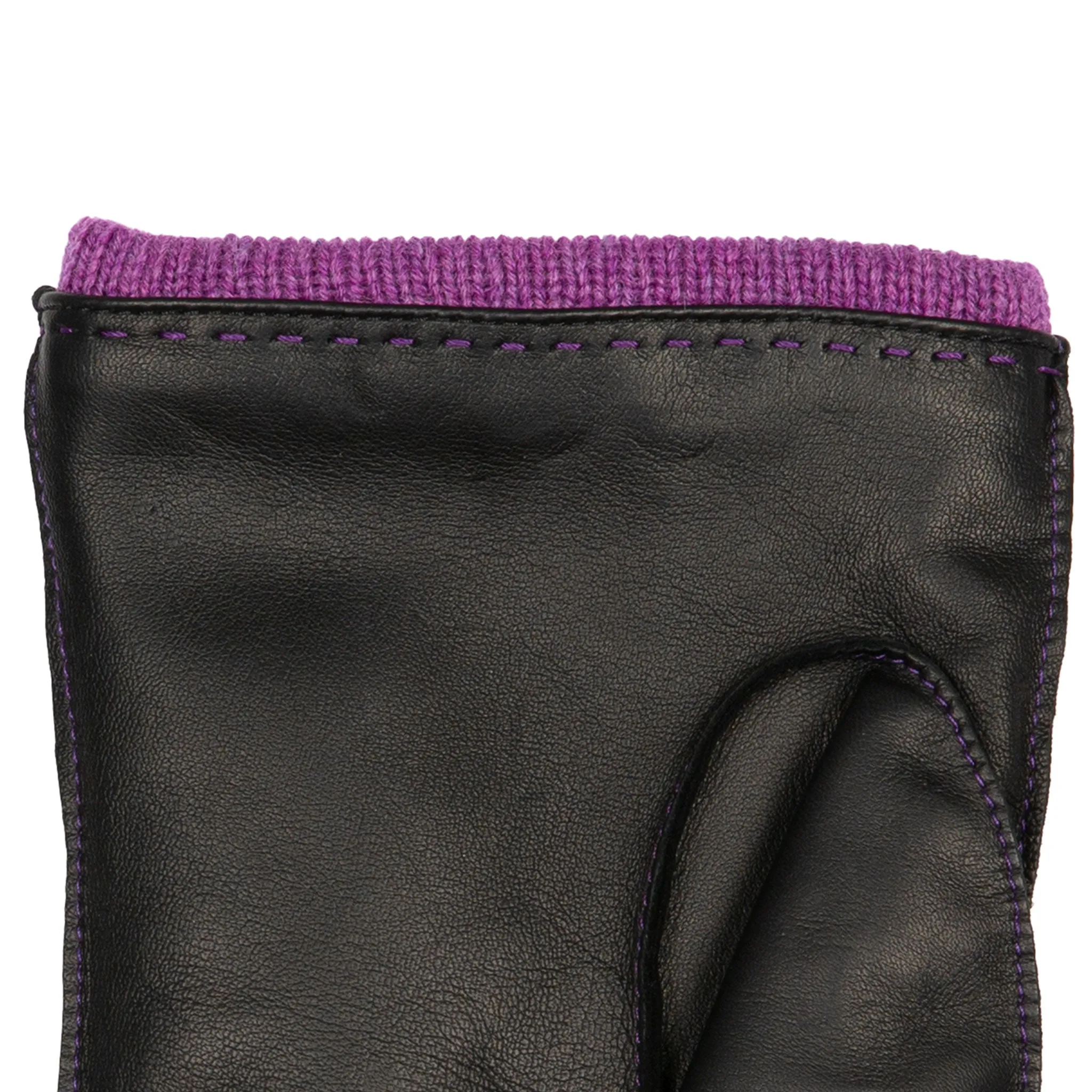 Men’s Heritage Three-Point Cashmere-Lined Leather Gloves with Colour Contrast Details