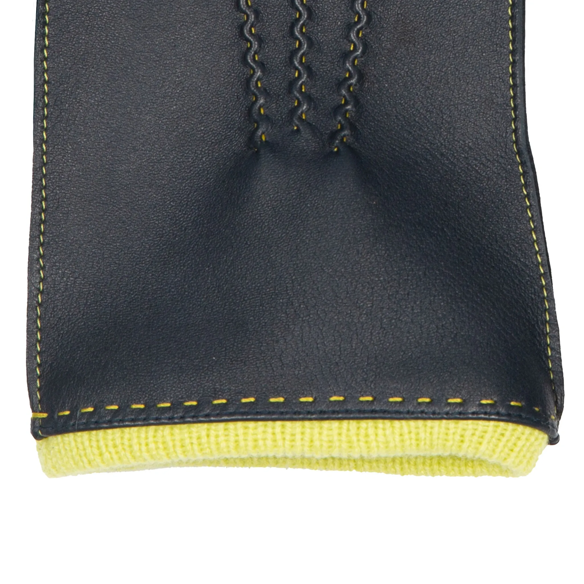 Men’s Heritage Three-Point Cashmere-Lined Leather Gloves with Colour Contrast Details