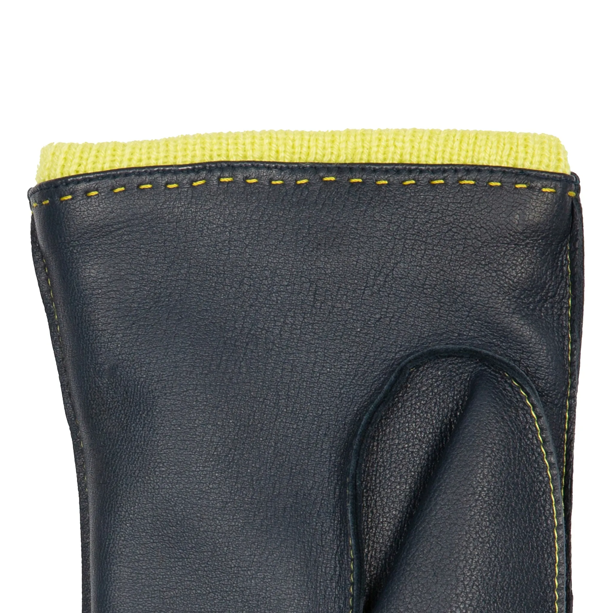 Men’s Heritage Three-Point Cashmere-Lined Leather Gloves with Colour Contrast Details