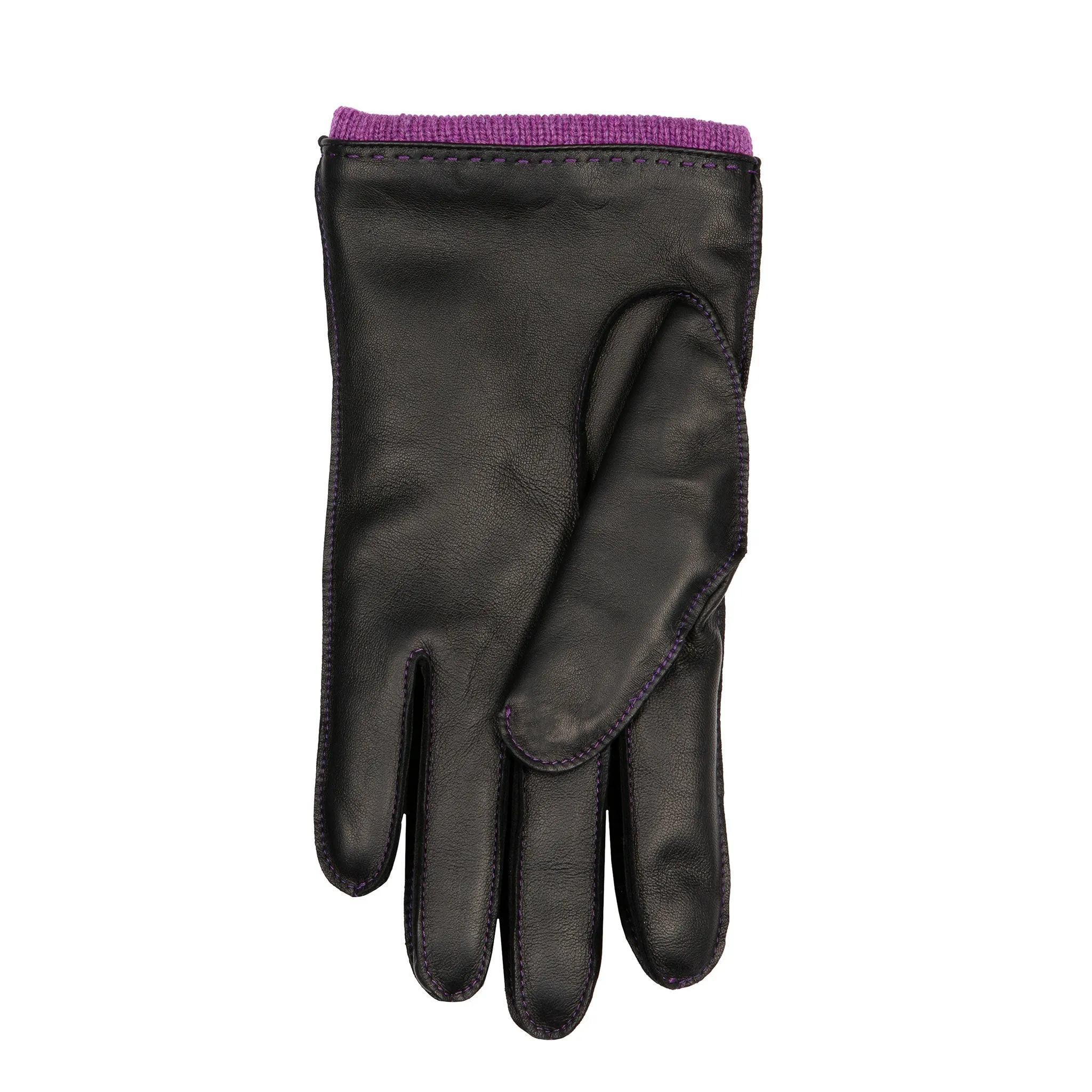 Men’s Heritage Three-Point Cashmere-Lined Leather Gloves with Colour Contrast Details