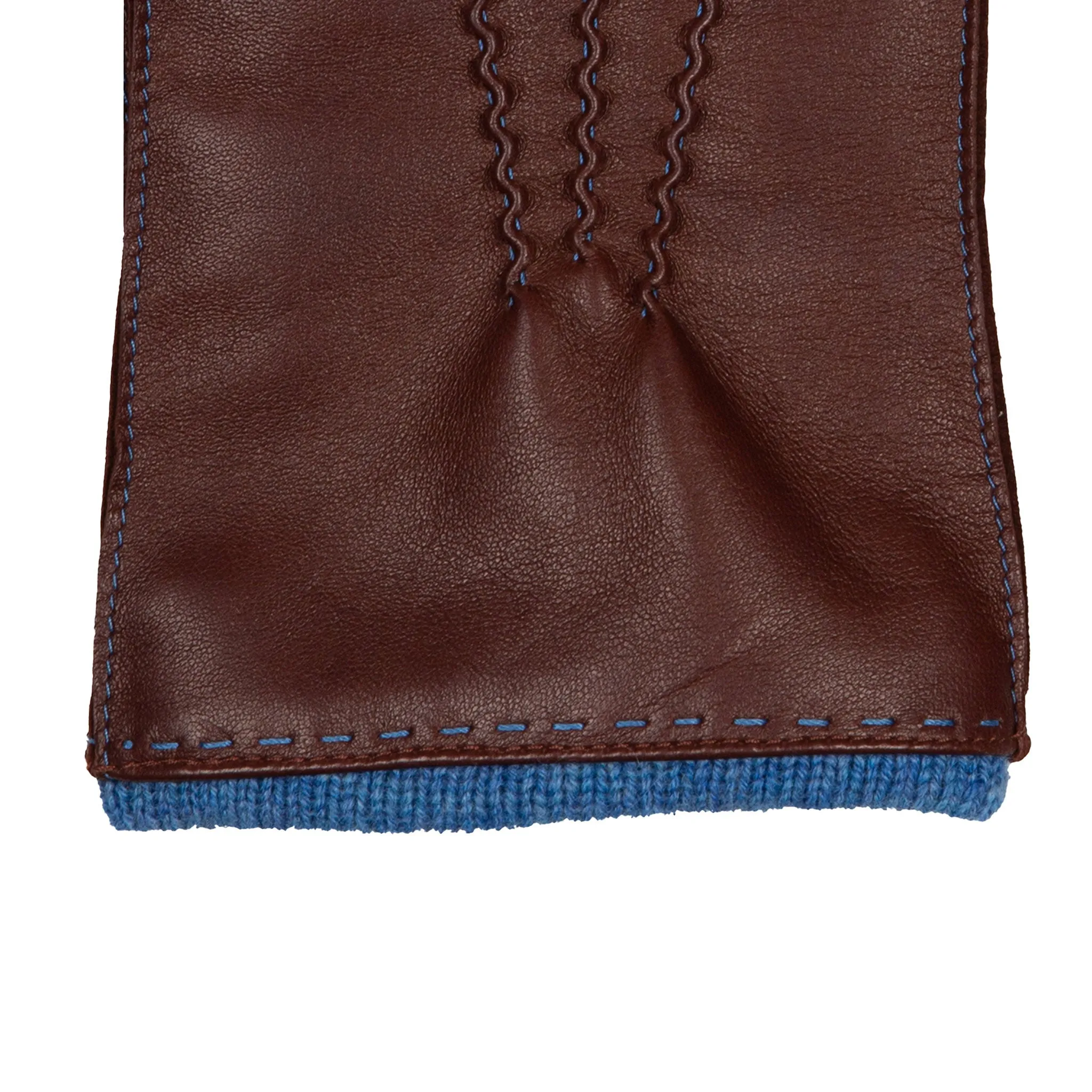 Men’s Heritage Three-Point Cashmere-Lined Leather Gloves with Colour Contrast Details