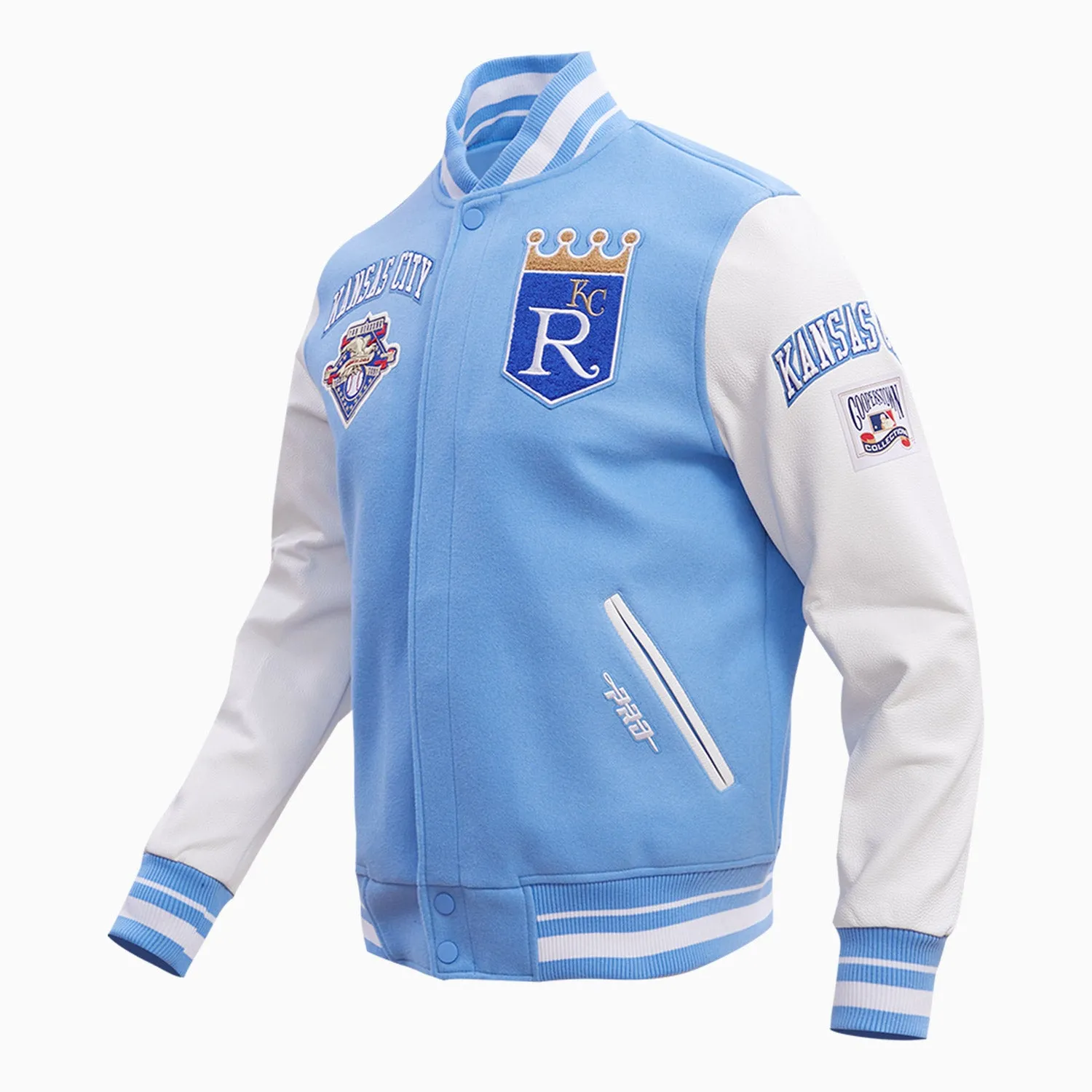 Men's Kansas City Royals MLB Rib Wool Varsity Jacket