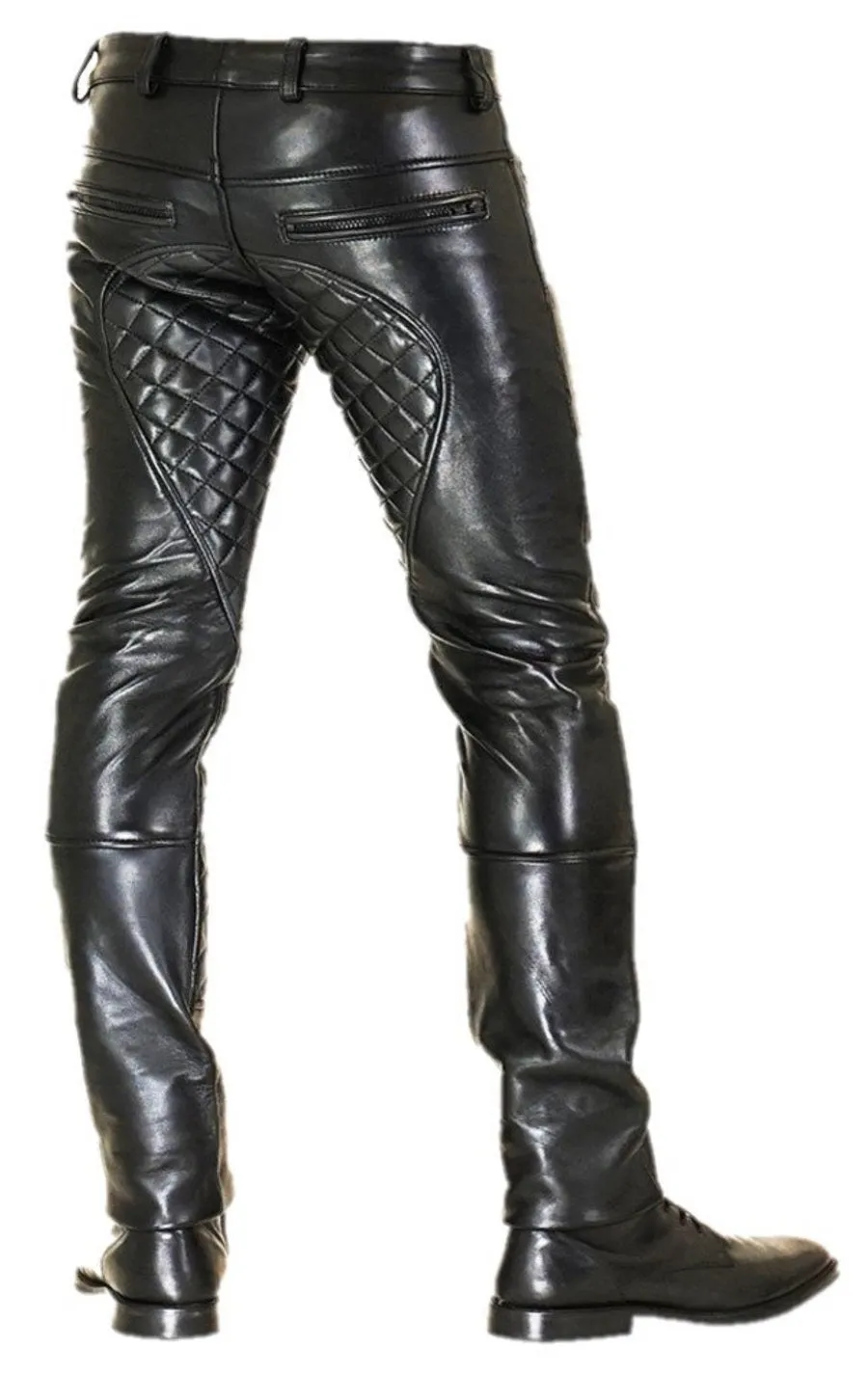 Men's Leather Quilted Pants