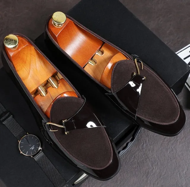 Men's Shoes High Quality Faux Suede Leather Slip-on Fashion Casual Dress Shoes Personality All Match Zapatos De Hombre HA026