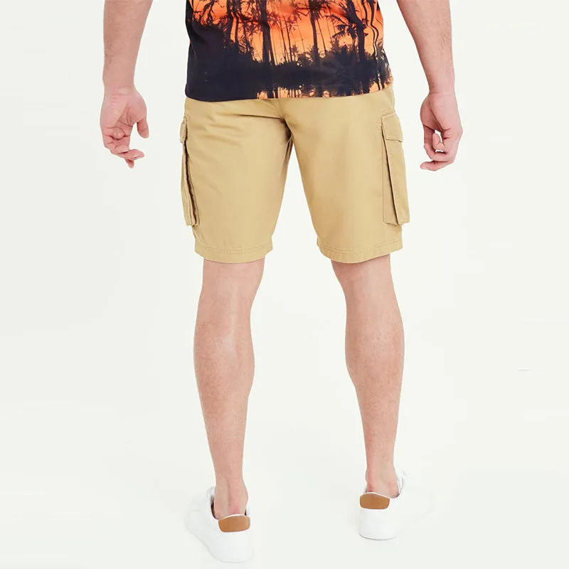 Men's Solid Color Casual Cargo Shorts